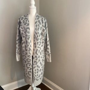NWT Women’s Long Animal Print Wool Open Cardigan/Sweater jacket